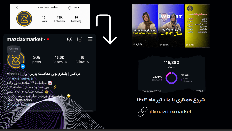 مدیریت پیج اینستاگرام کسب و کار مزدکس |